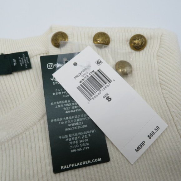 LAUREN Ralph Lauren Button Shoulder Detail Sweater - Picture 5 of 6